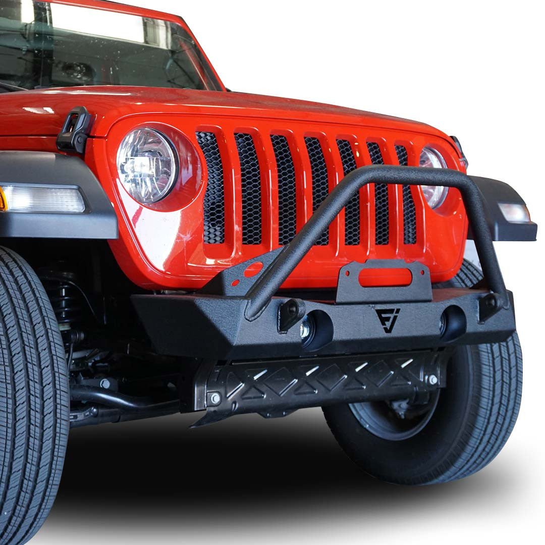 Front Transformer Seventeen Bumper w/Bull Bar w/Fog for Wrangler 2018+ - GENSSI Bumper