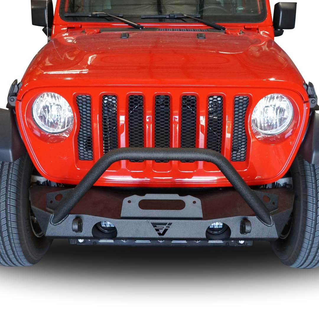 Front Transformer Seventeen Bumper w/Bull Bar w/Fog for Wrangler 2018+ - GENSSI Bumper