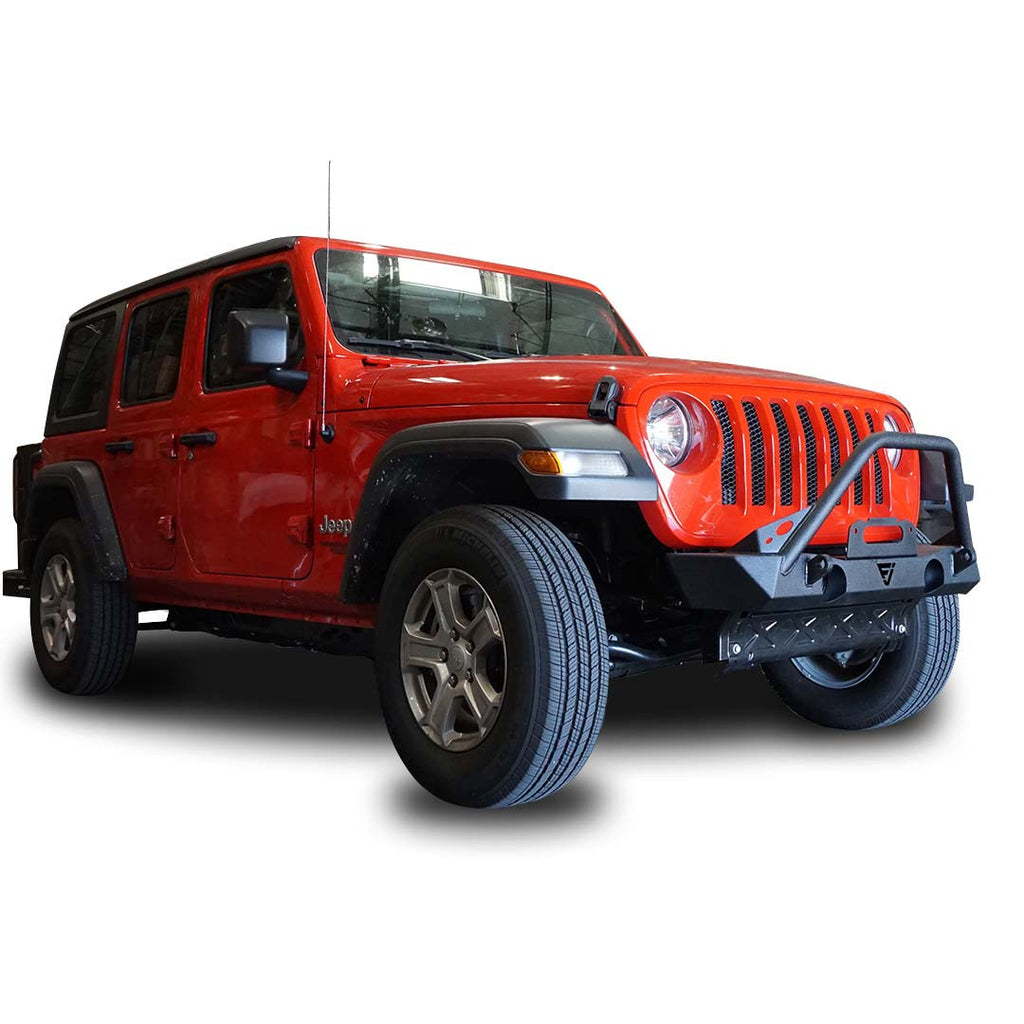 Front Transformer Nineteen Bumper w/Bull Bar w/Fog for Wrangler 2018+ Bumper