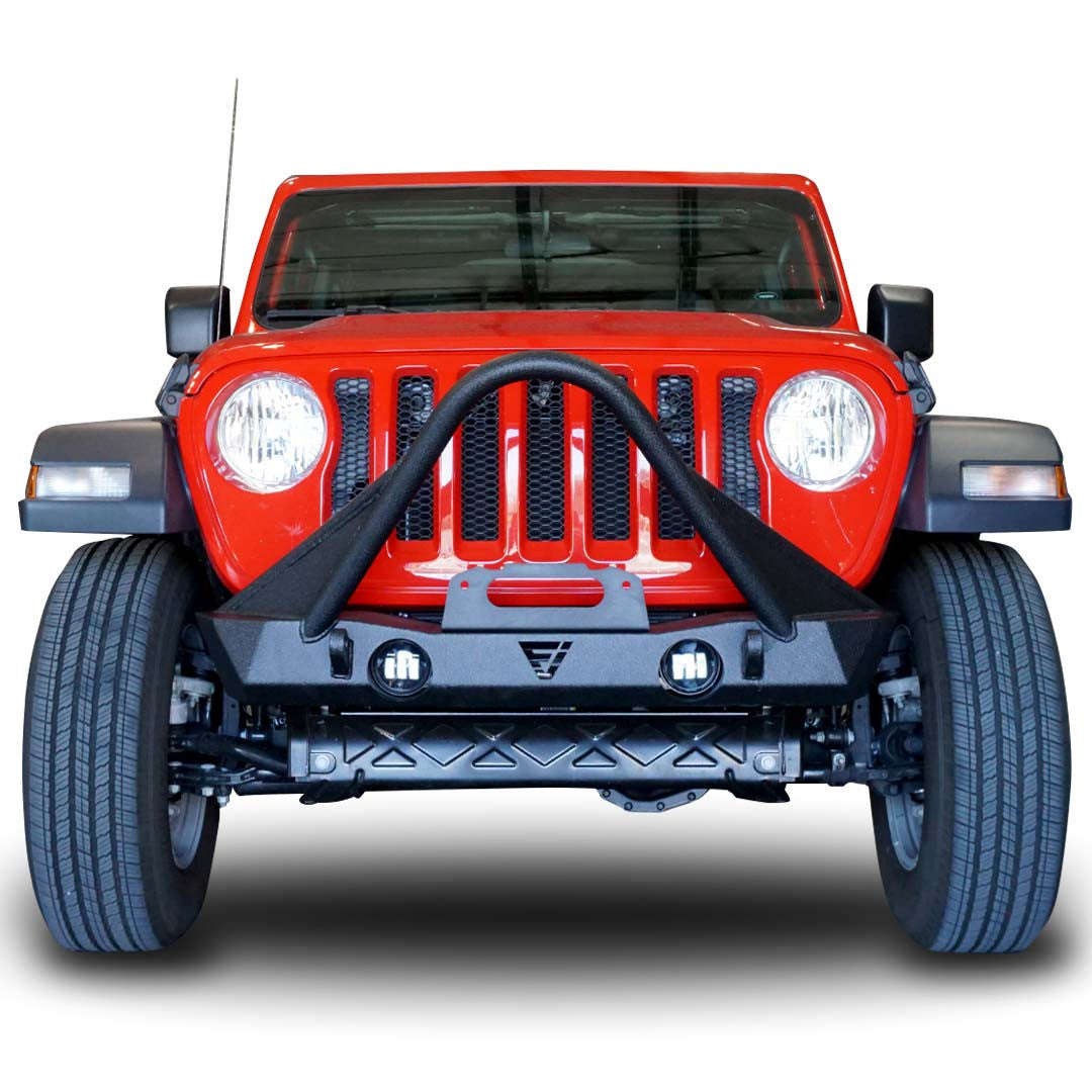 Front Transformer Nineteen Bumper w/Bull Bar w/Fog for Wrangler 2018+ Bumper