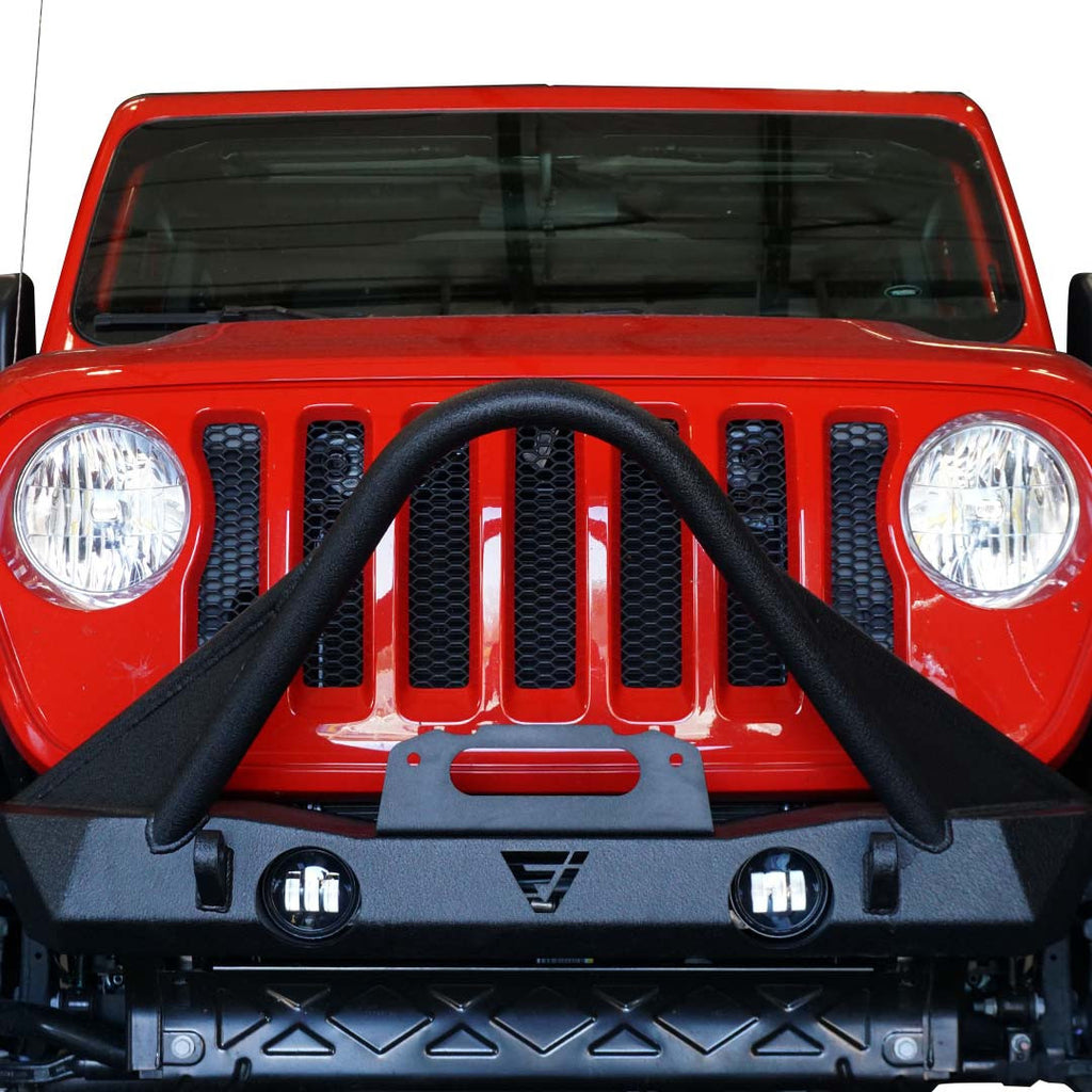 Front Transformer Nineteen Bumper w/Bull Bar w/Fog for Wrangler 2018+ Bumper