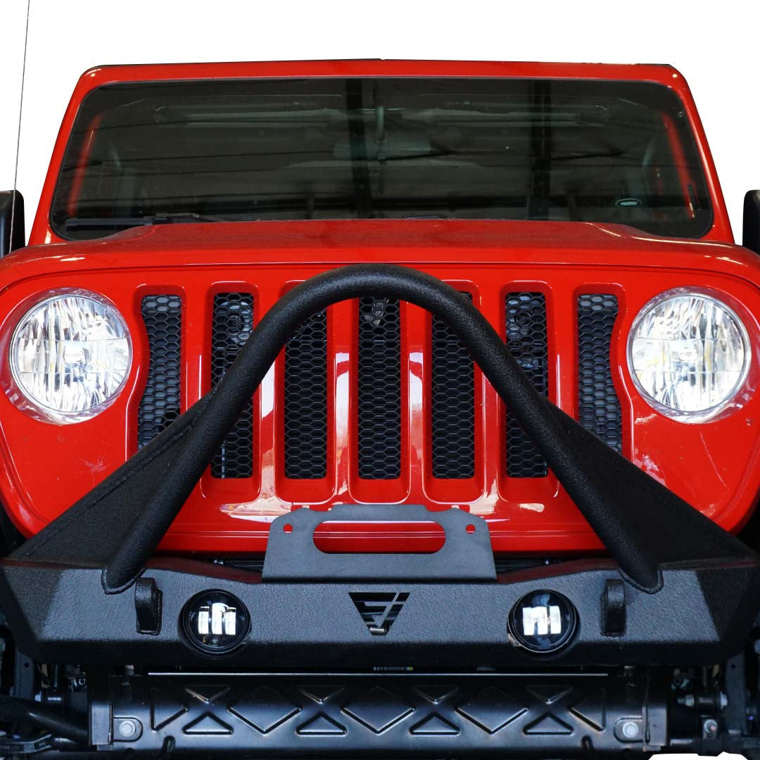 Front Transformer Nineteen Bumper w/Bull Bar w/Fog for Wrangler 2018+ Bumper