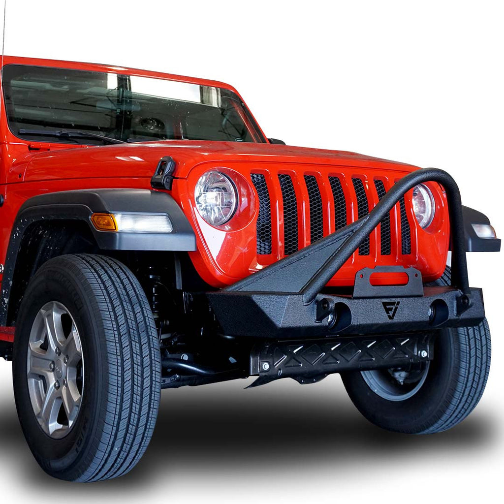 Front Transformer Nineteen Bumper w/Bull Bar w/Fog for Wrangler 2018+ Bumper