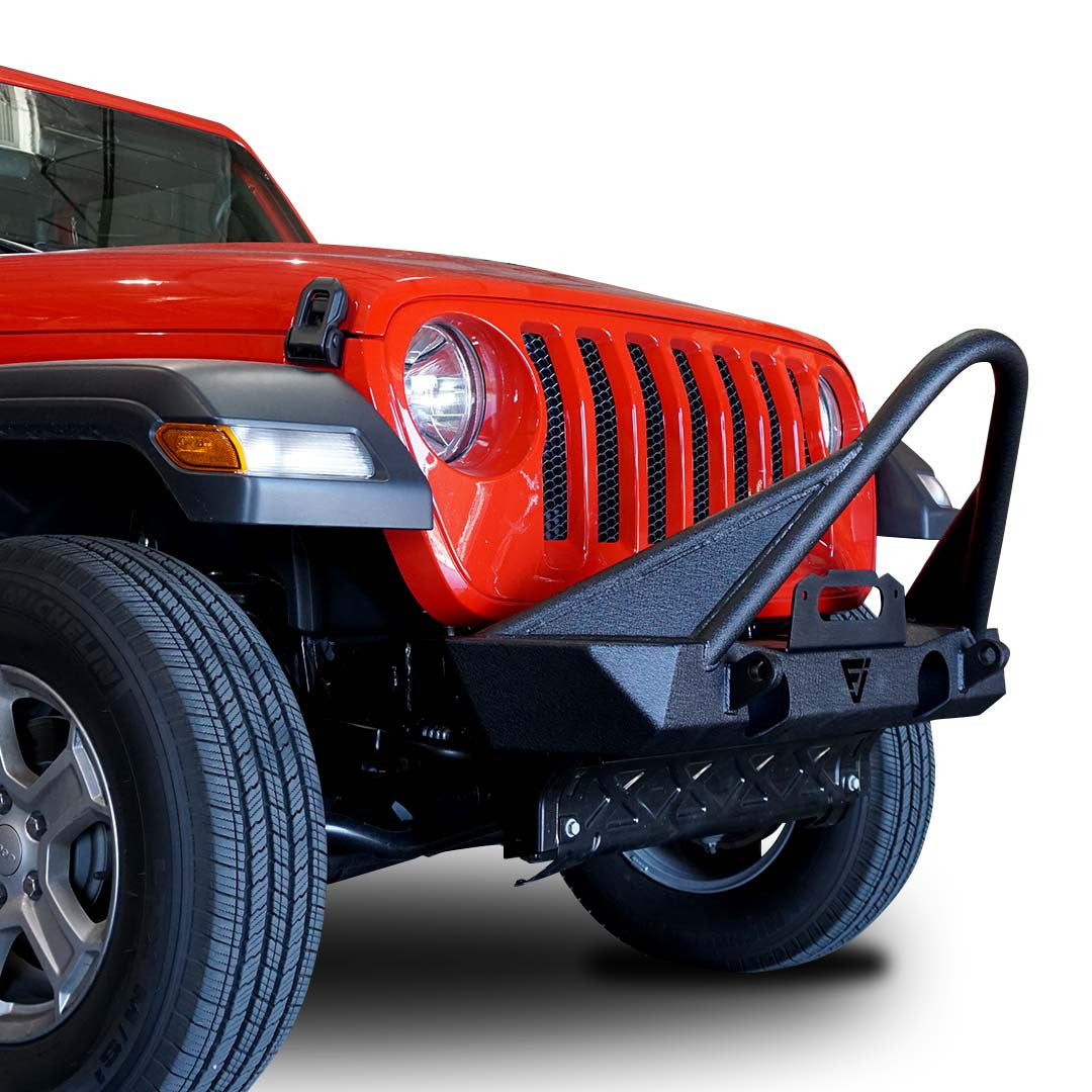 Front Transformer Nineteen Bumper w/Bull Bar w/Fog for Wrangler 2018+ Bumper