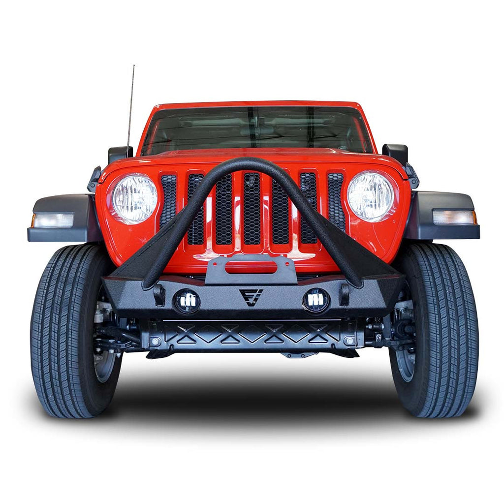 Front Transformer Nineteen Bumper w/Bull Bar w/Fog for Wrangler 2018+ Bumper