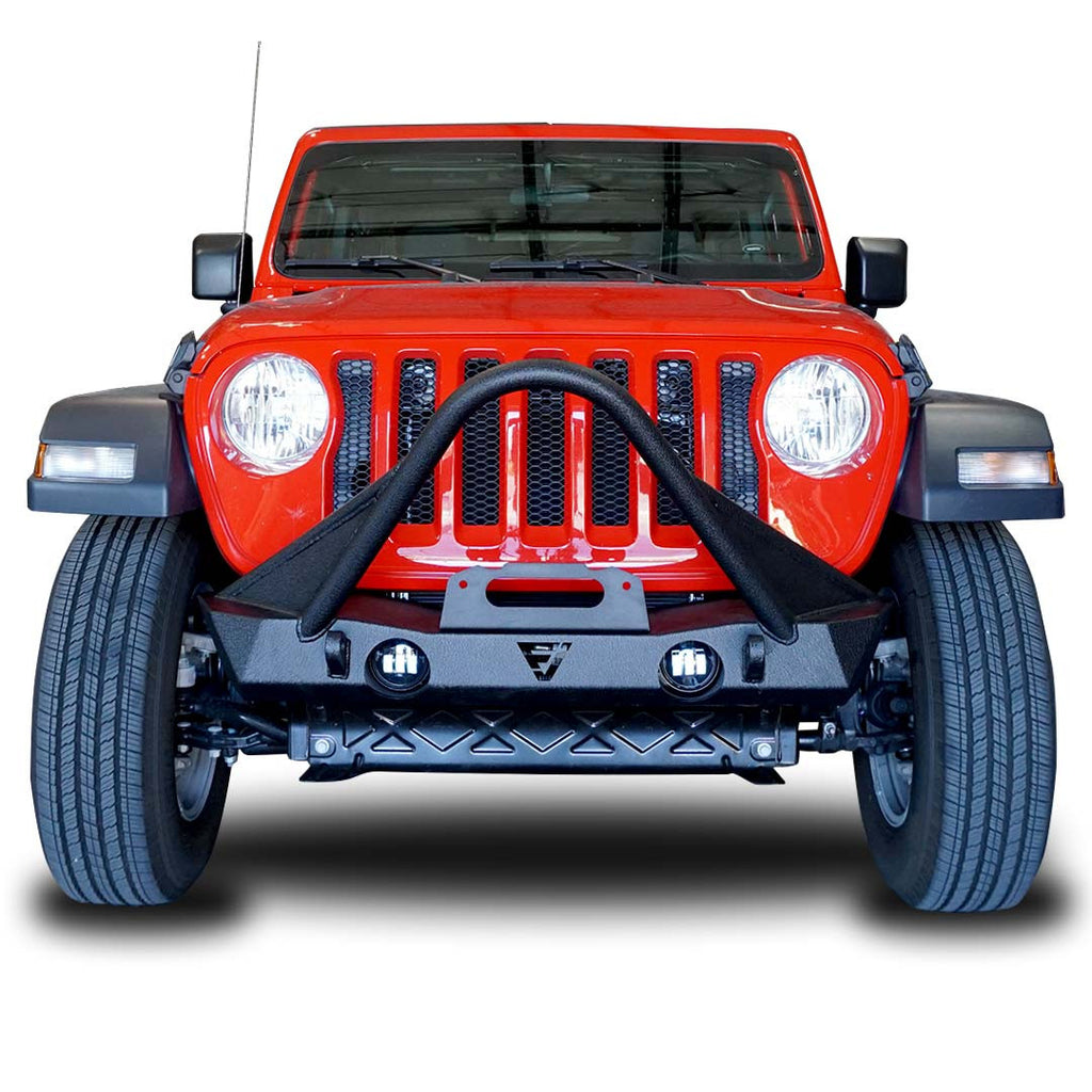 Front Transformer Nineteen Bumper w/Bull Bar w/Fog for Wrangler 2018+ Bumper