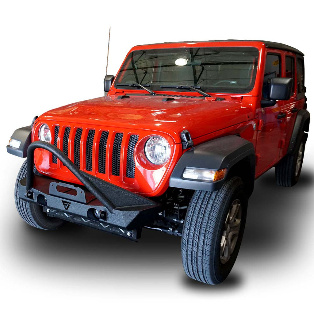 Front Transformer Nineteen Bumper w/Bull Bar w/Fog for Wrangler 2018+ Bumper
