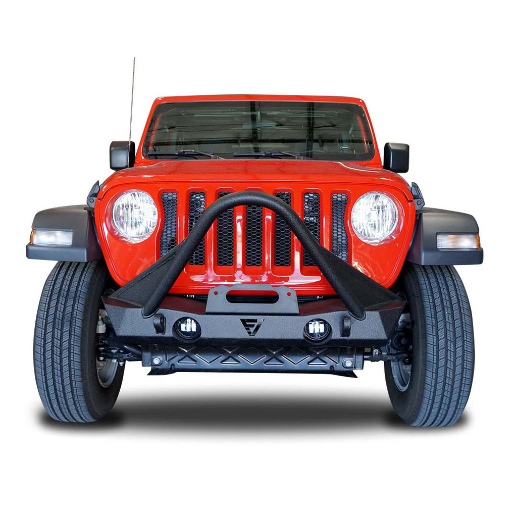 Front Transformer Nineteen Bumper w/Bull Bar w/Fog for Wrangler 2018+ Bumper