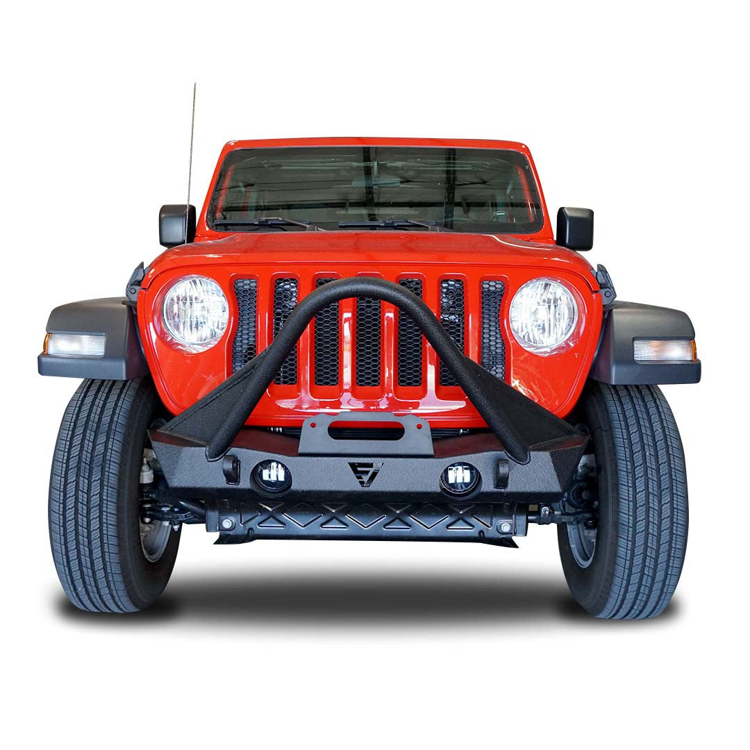 Front Transformer Nineteen Bumper w/Bull Bar w/Fog for Wrangler 2018+ Bumper