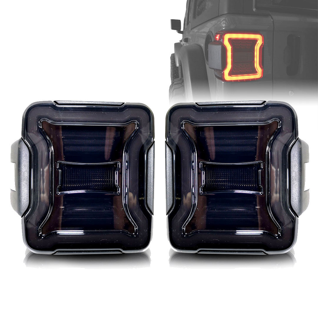 Smoked LED Tail Lights for Jeep Wrangler JL 2018+ Lighting