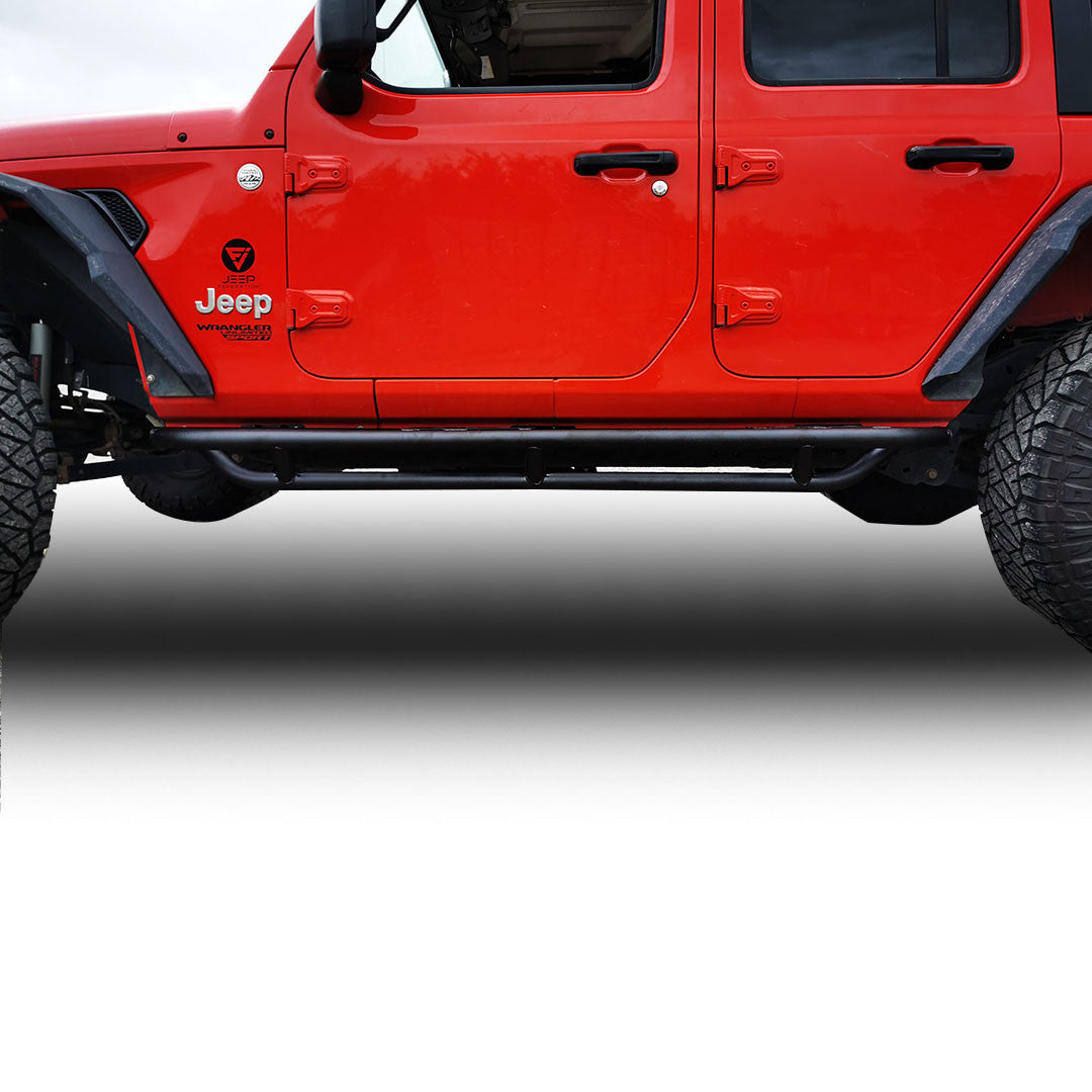 Running Boards Side Steps Rail Steps Rock Sliders for Jeep Wrangler JLU 4dr 2018 up Tube Style Exterior Part
