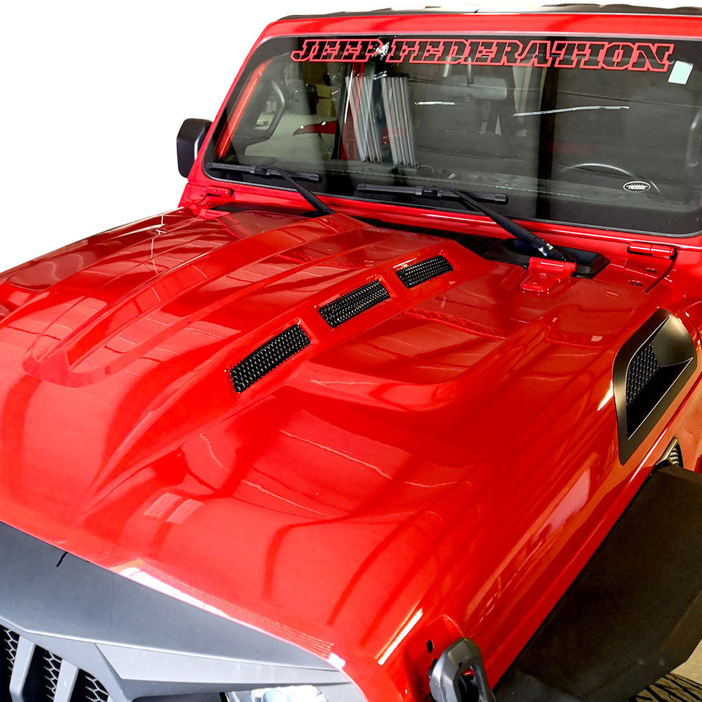 AVENGER Hood for Wrangler JL JLU Gladiator 2018 up Exterior Part