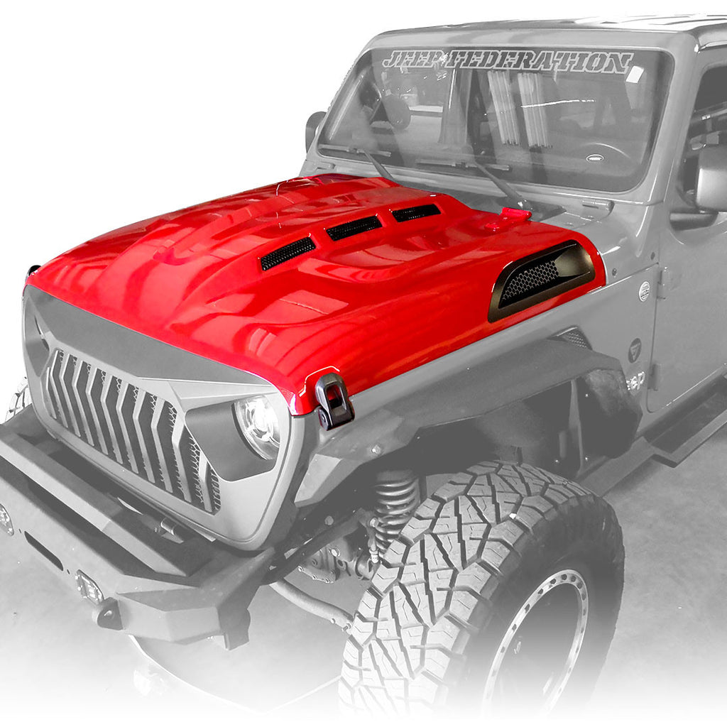 AVENGER Hood for Wrangler JL JLU Gladiator 2018 up Exterior Part