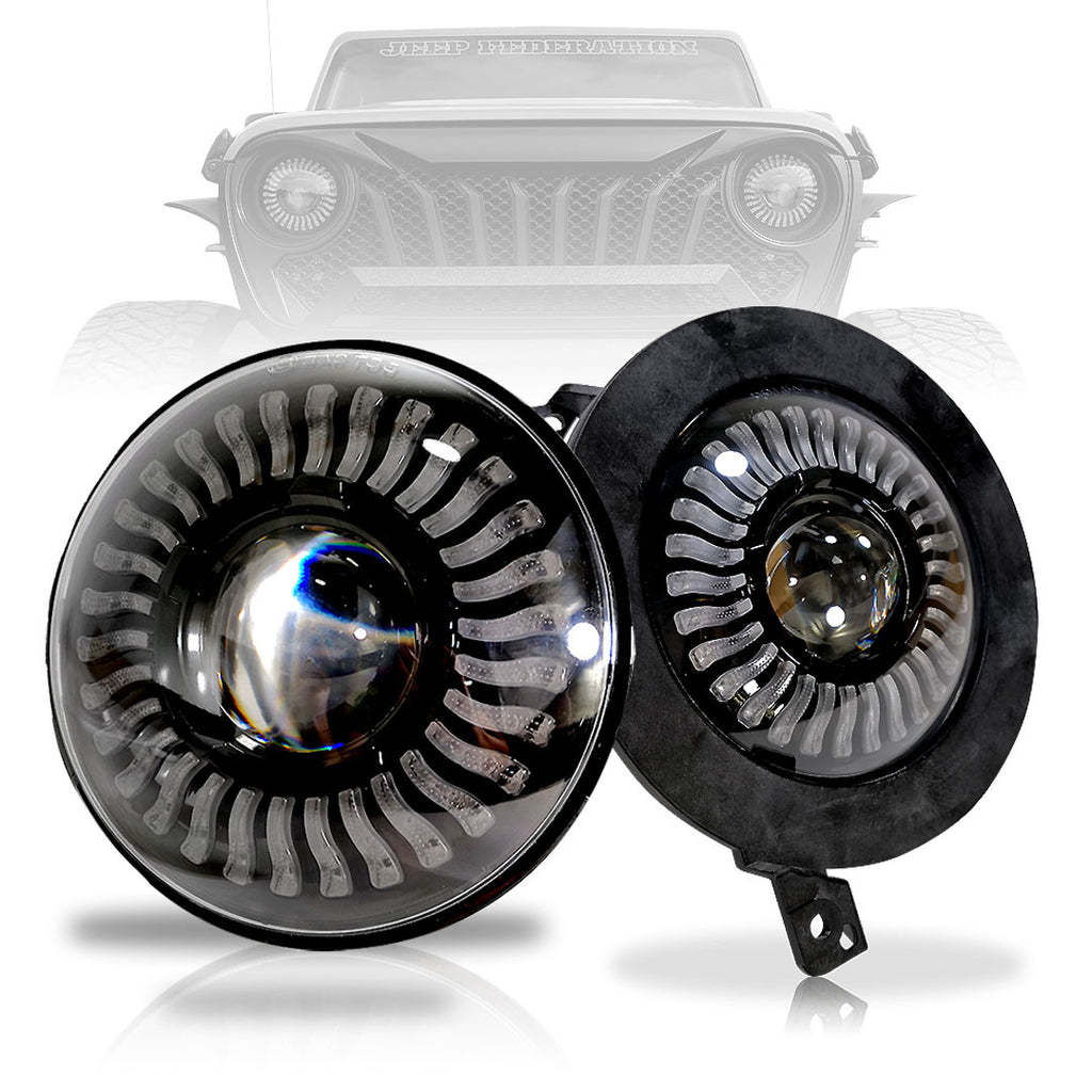 Demon Eye LED Headlights and Fog Lights for Wrangler Sport/Sport S 2018+ Lighting