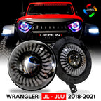Demon Eye LED Headlights for Wrangler JL JLU Gladiator 2018 Up - GENSSI Lighting