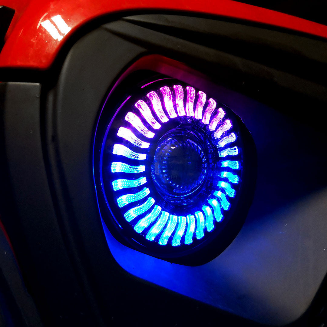 Demon Eye LED Headlights for Wrangler JL JLU Gladiator 2018 Up Lighting