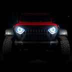 Demon Eye LED Headlights Fog Lights Kit for Wrangler JL JLU Gladiator 2018 Up - GENSSI Lighting