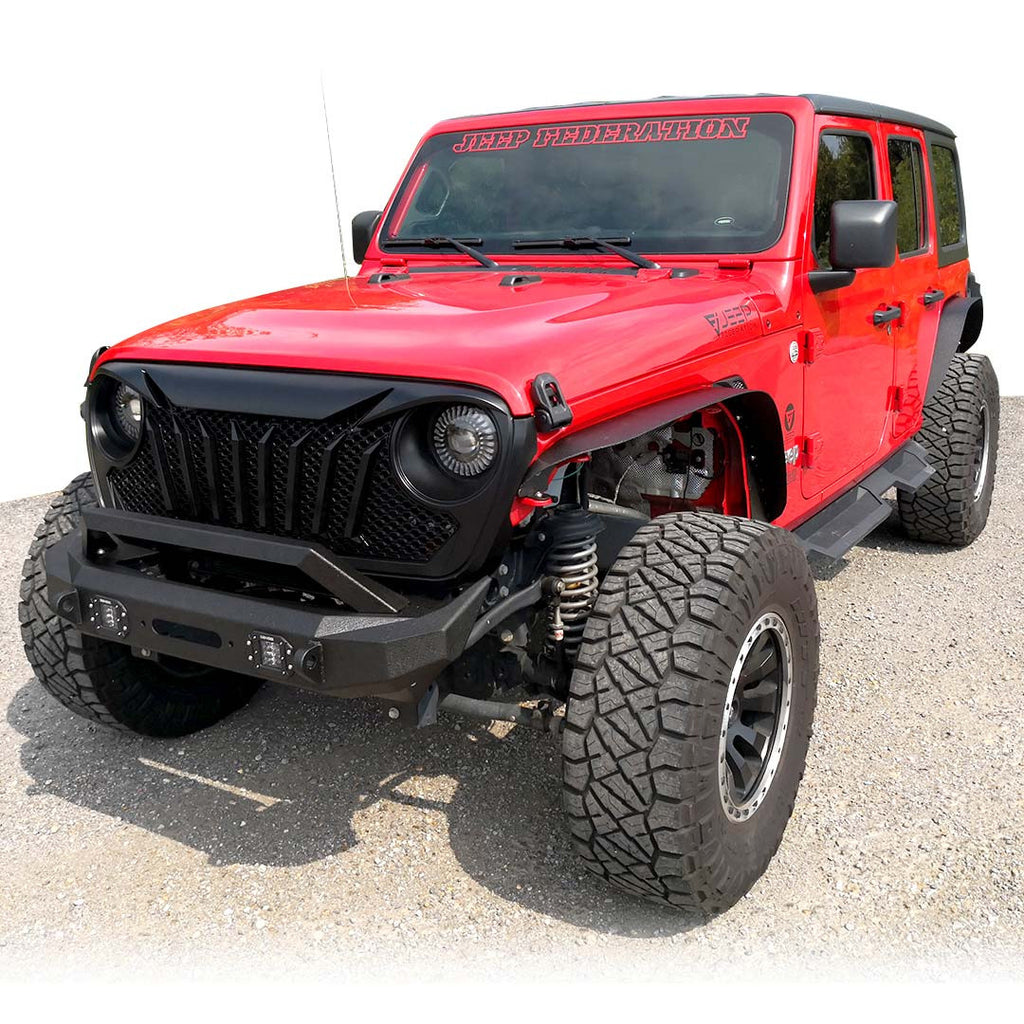 Steel Flat Top Metal Fender Flares for Wrangler JL JLU 2018+ Exterior Part