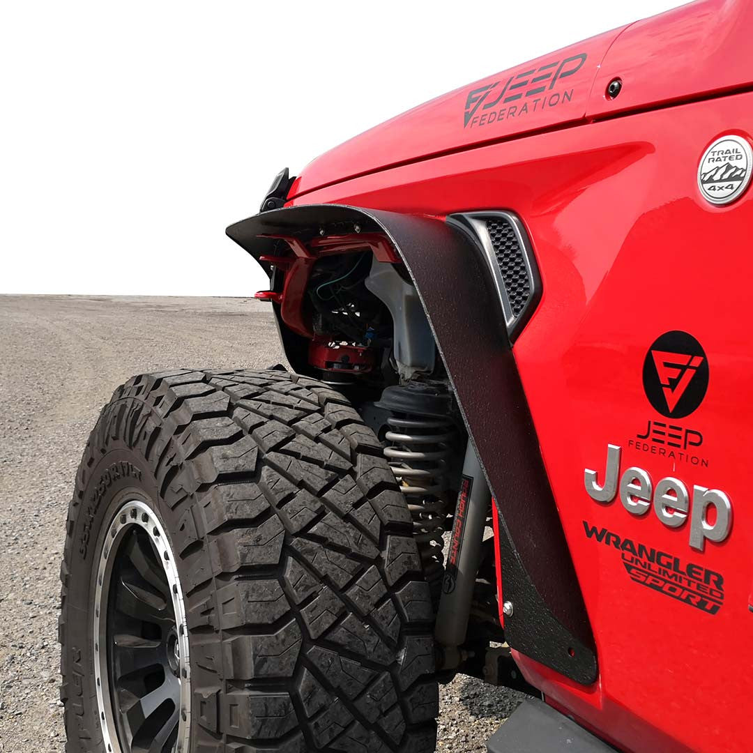 Steel Flat Top Metal Fender Flares for Wrangler JL JLU 2018+ Exterior Part