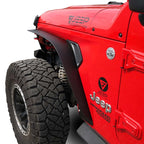 Steel Flat Top Metal Fender Flares for Wrangler JL JLU 2018+ - GENSSI Exterior Part