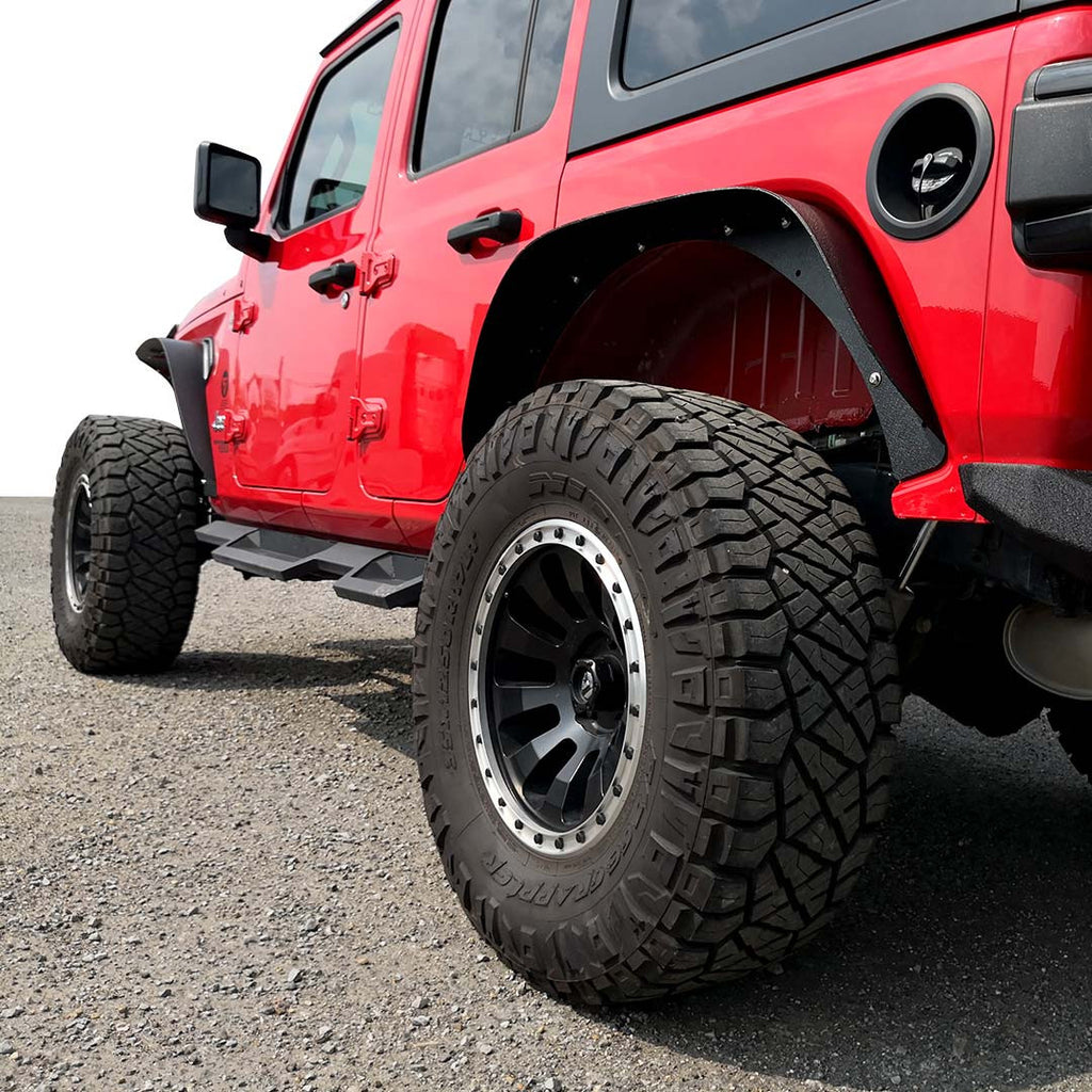 Steel Flat Top Metal Fender Flares for Wrangler JL JLU 2018+ Exterior Part