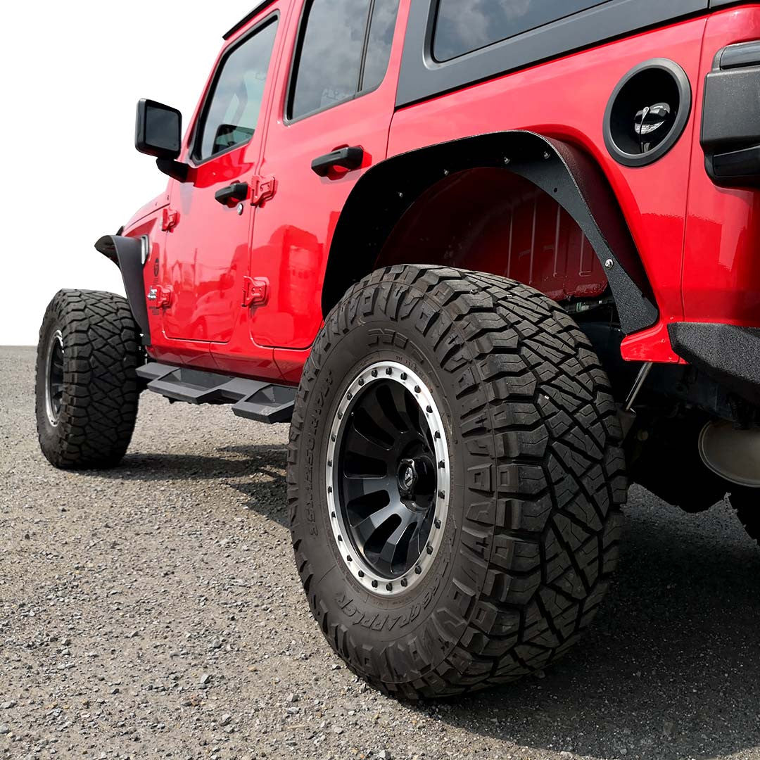 Steel Flat Top Metal Fender Flares for Wrangler JL JLU 2018+ Exterior Part