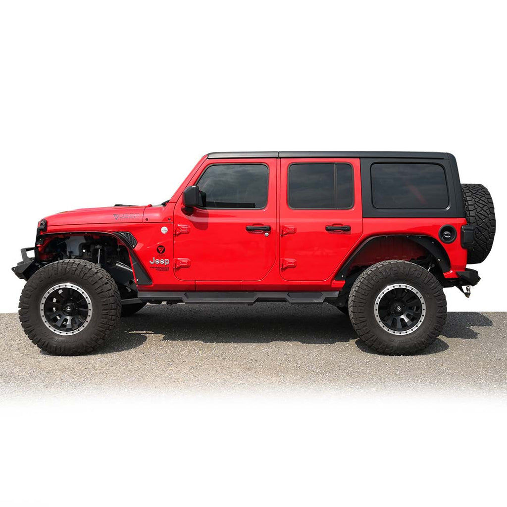 Steel Flat Top Metal Fender Flares for Wrangler JL JLU 2018+ Exterior Part