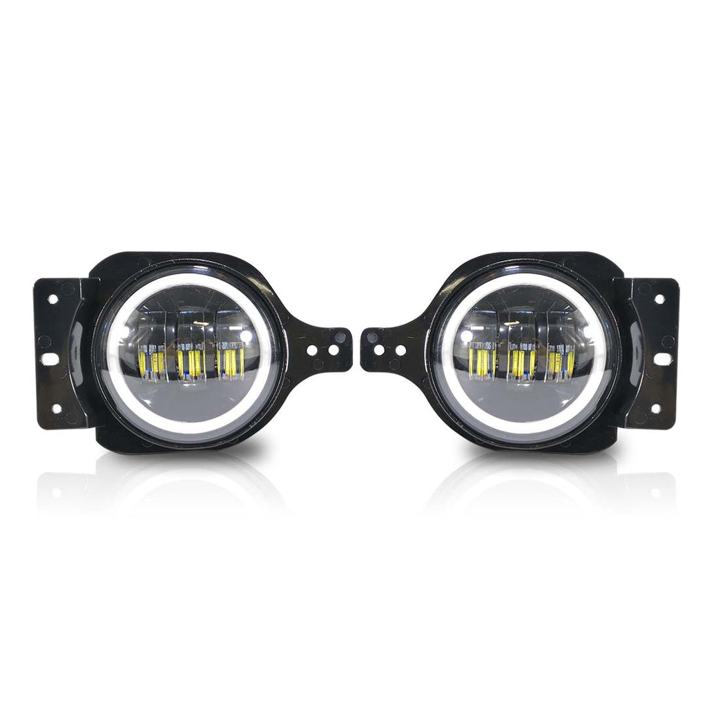 LED Halo Fog Lights for Jeep Wrangler JL JLU Sport Sport S 2018+ Lighting