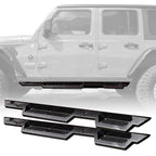 Running Boards Side Steps Rail Steps Rock Sliders for Jeep Wrangler JLU 4dr 2018 up - GENSSI Exterior Part