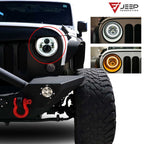 HALO Projector Chrome LED Headlights for Wrangler 1996 - 2018 - GENSSI Lighting