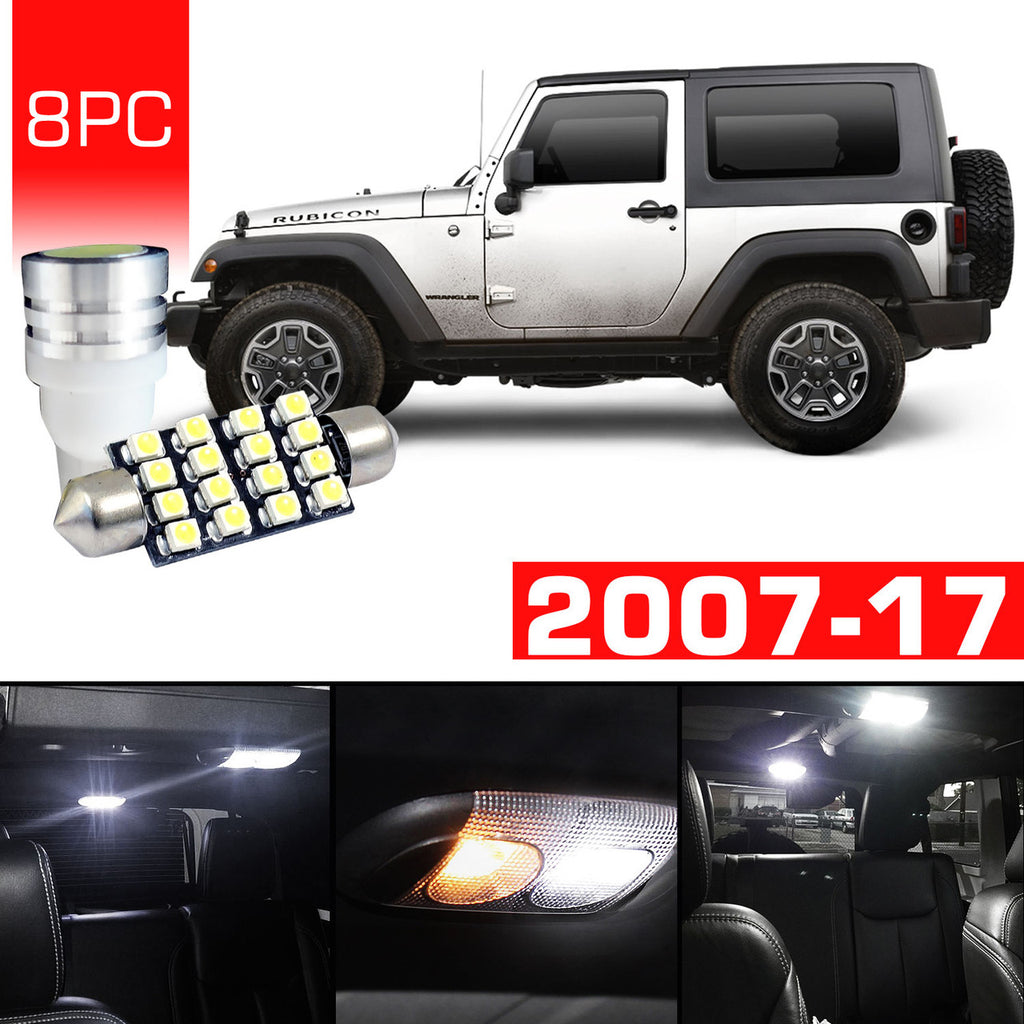8pcs LED Conversion Bulb Kit for Jeep Wrangler JK 2007-2018 Lighting