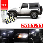 8pcs LED Conversion Bulb Kit for Jeep Wrangler JK 2007 - 2018 - GENSSI Lighting