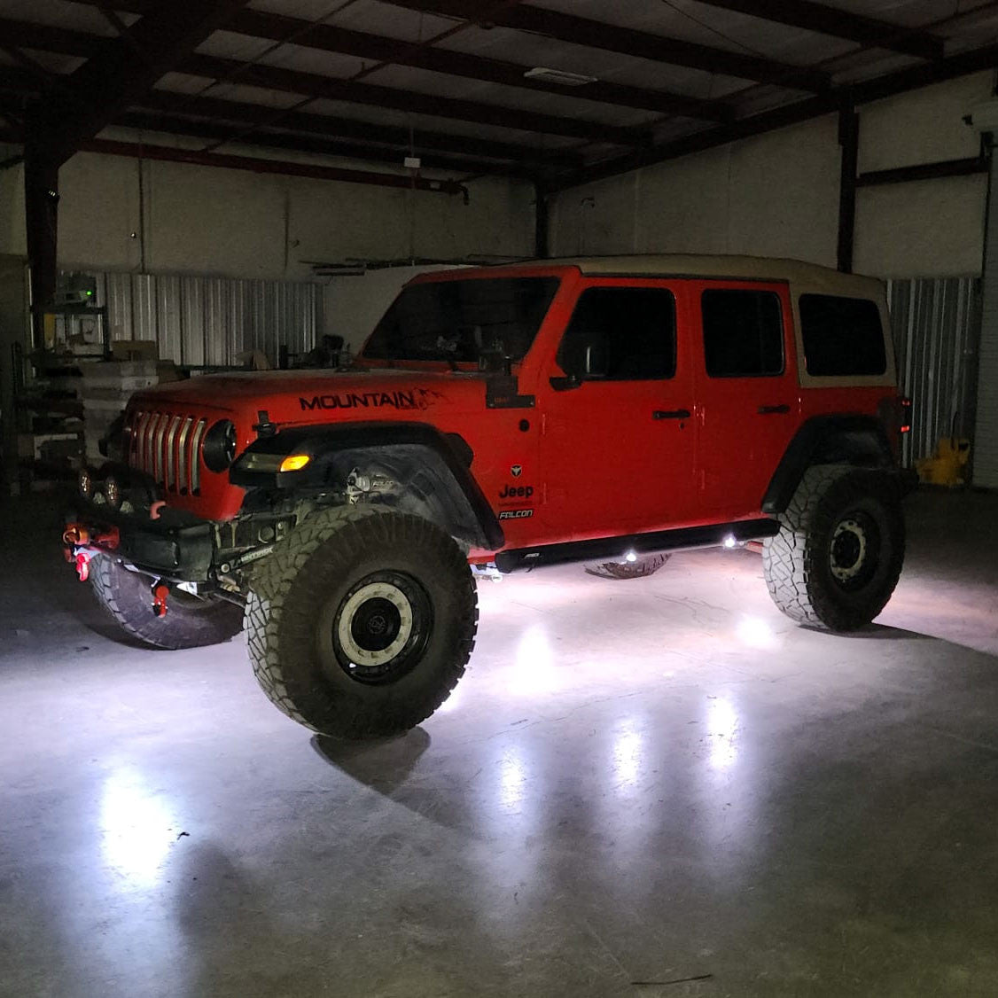 Vader LED Under Body Rock Lights Color Flow with Bluetooth Controller 8x Lighting