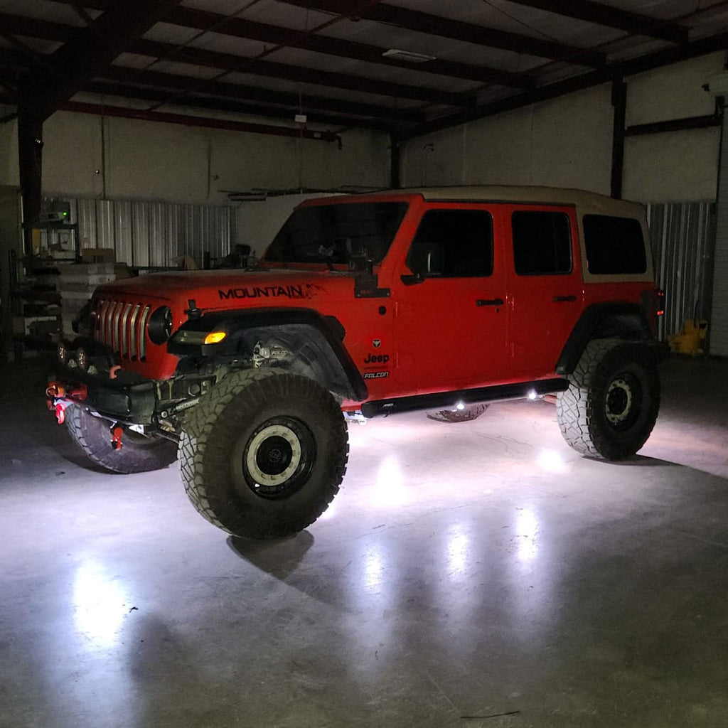 Vader LED Under Body Rock Lights Color Flow with Bluetooth Controller 8x Lighting