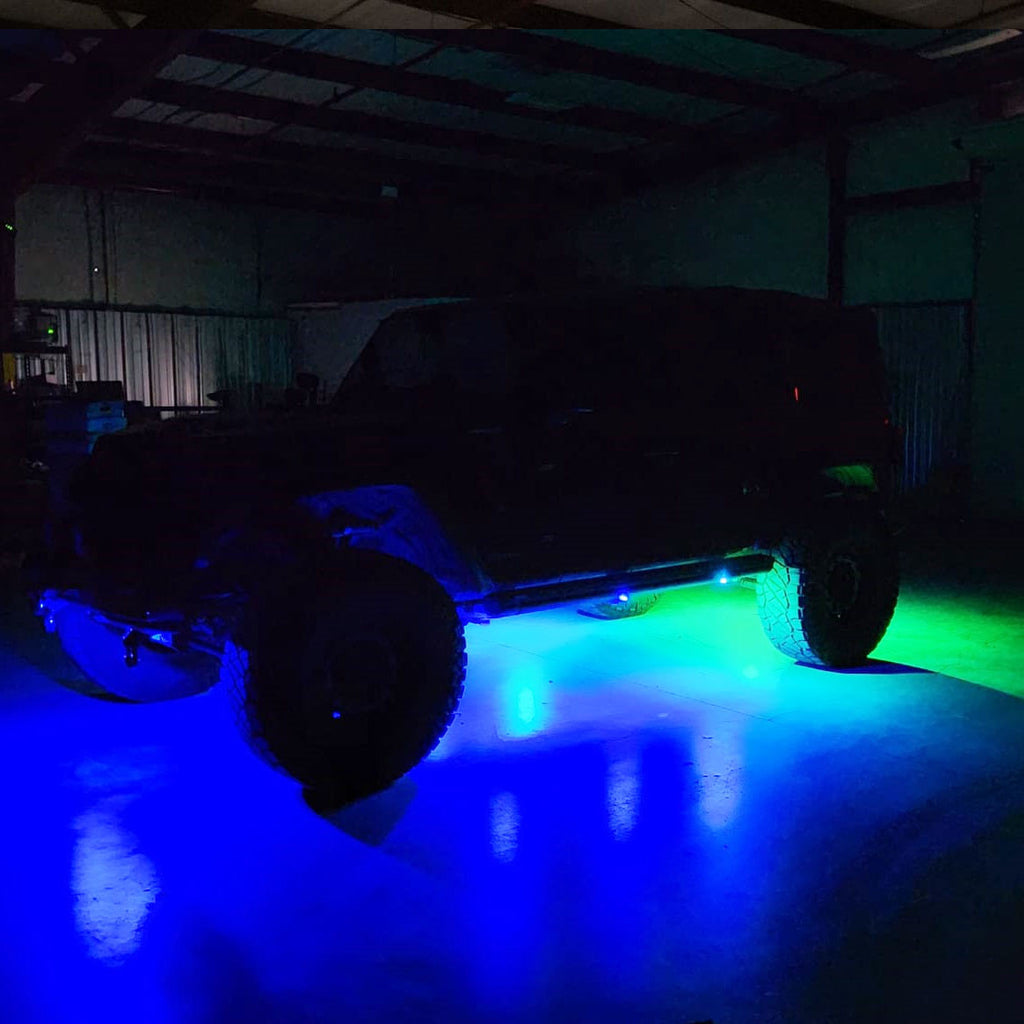 Vader LED Under Body Rock Lights Color Flow with Bluetooth Controller 8x Lighting