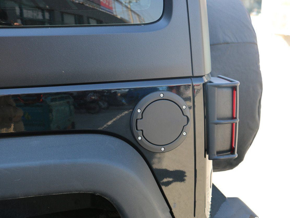 Black Aluminum Fuel Door Cap for Jeep Wrangler 2007-2018 Exterior Part
