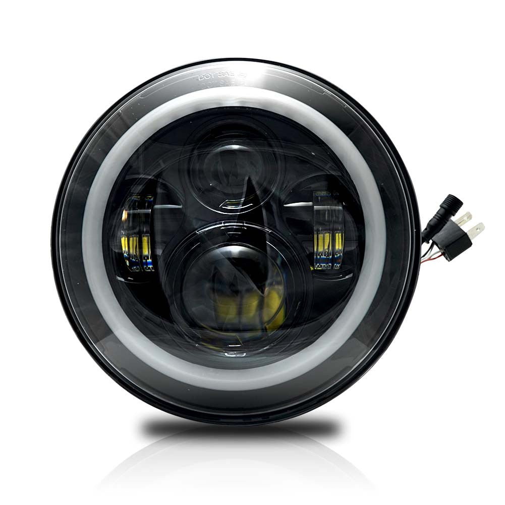 7 Inch HALO Chasing RGB Color Projector LED Headlights & Fog Lights Kit for Wrangler JK 2007 - 2017 - GENSSI Lighting