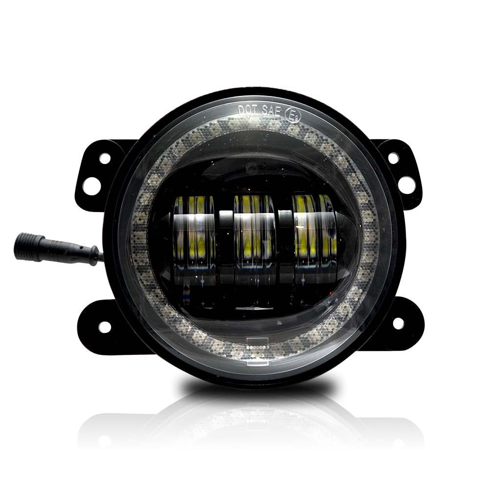 7 Inch HALO Chasing RGB Color Projector LED Headlights & Fog Lights Kit for Wrangler JK 2007 - 2017 - GENSSI Lighting