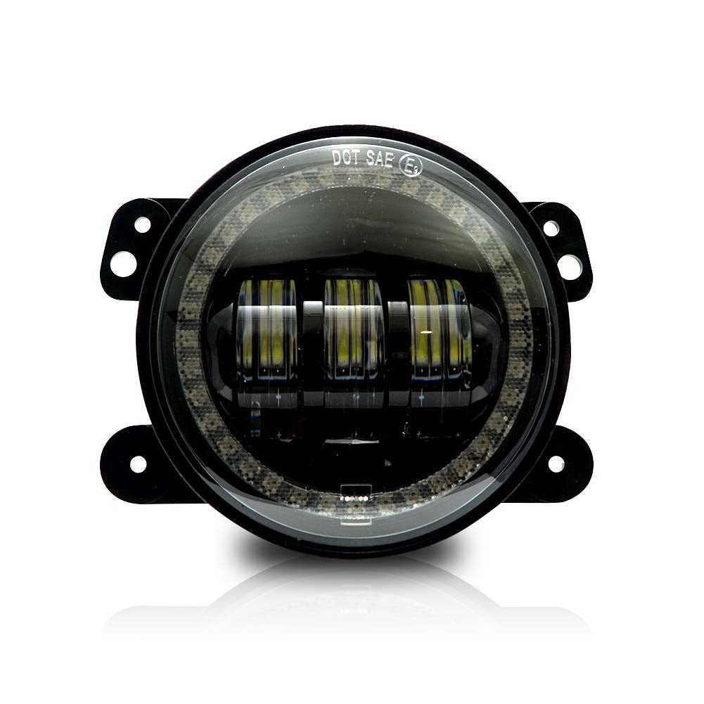 7 Inch HALO Chasing RGB Color Projector LED Headlights & Fog Lights Kit for Wrangler JK 2007 - 2017 - GENSSI Lighting