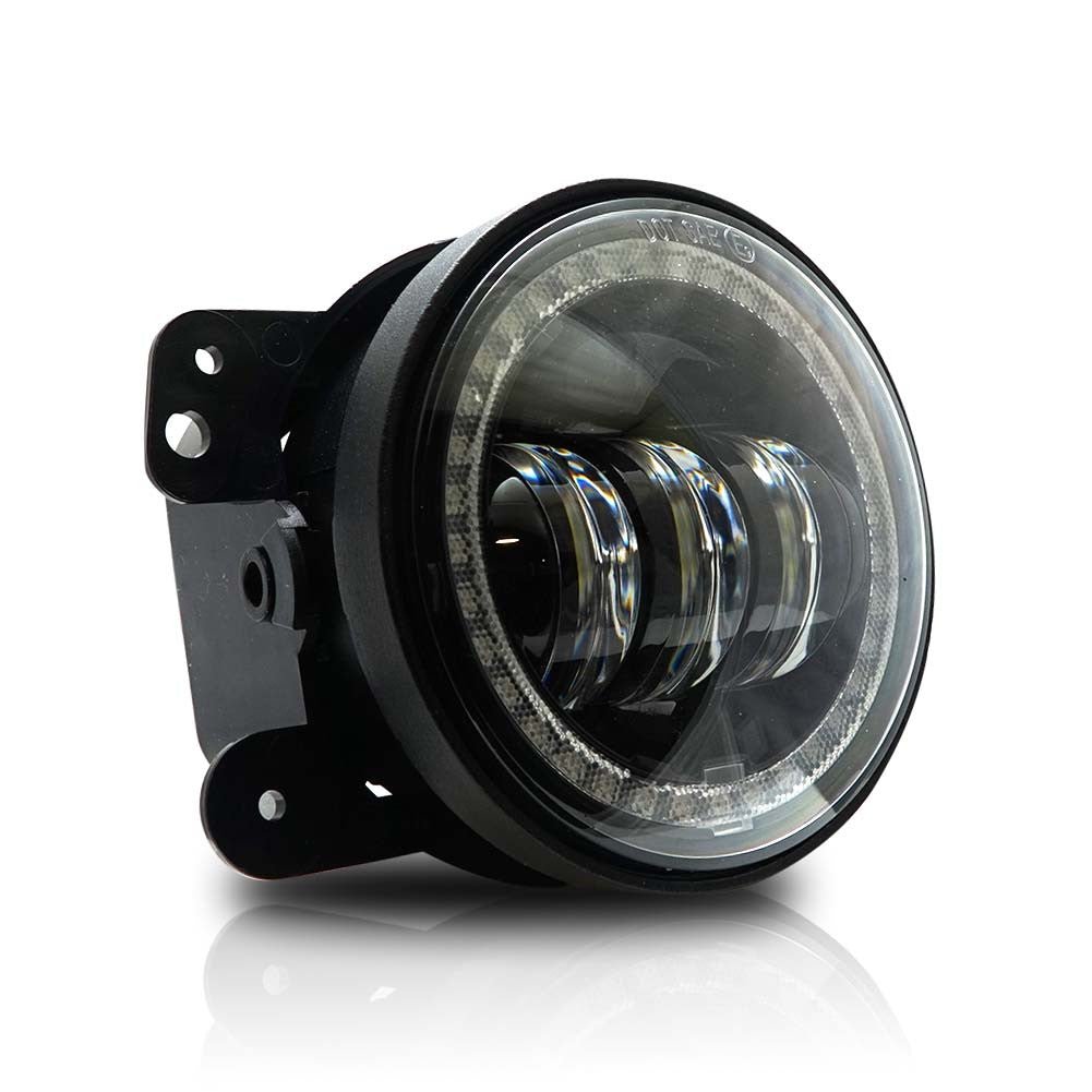 7 Inch HALO Chasing RGB Color Projector LED Headlights & Fog Lights Kit for Wrangler JK 2007 - 2017 - GENSSI Lighting