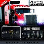 4x6 LED Projector Headlights H4651 H4652 H4656 H4666 H6545 Black Set Lighting