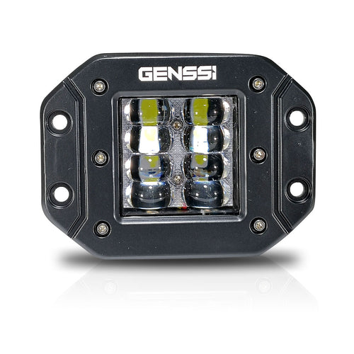 24W Flush Mount Bumper Cube Bar Duely Flood Strobe POD LED Light Black Lighting