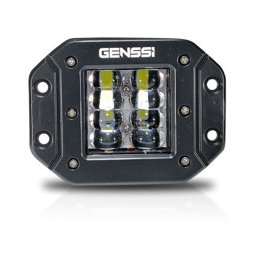 24W Flush Mount Bumper Cube Bar Duely Flood Strobe POD LED Light Black Default Title Lighting