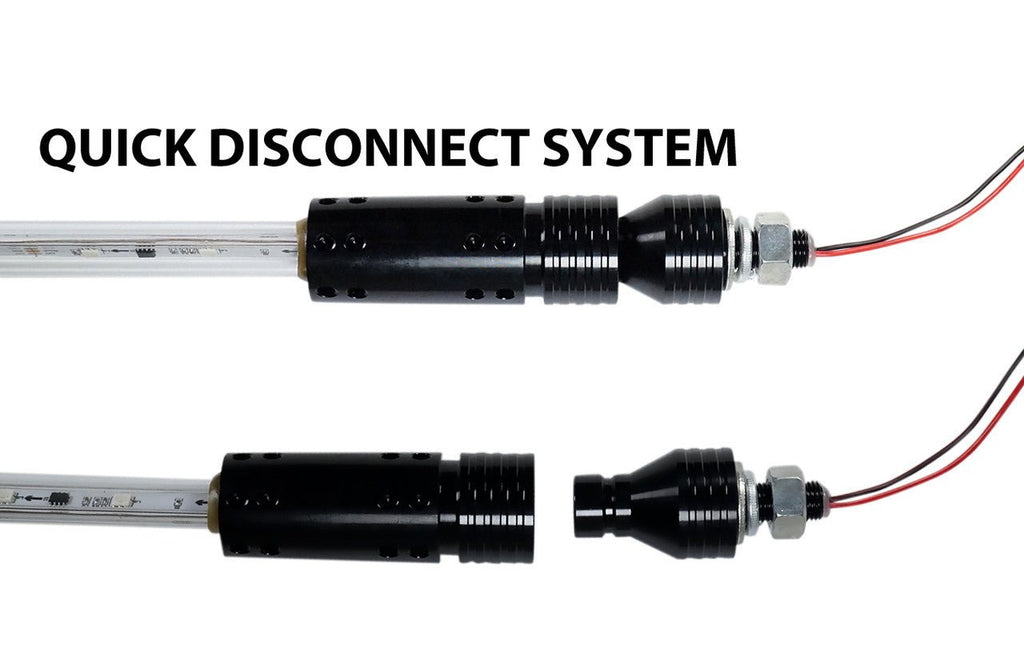 Dual LED Whip Kit Light Off Road Flag Wireless Color Changing - GENSSI Lighting