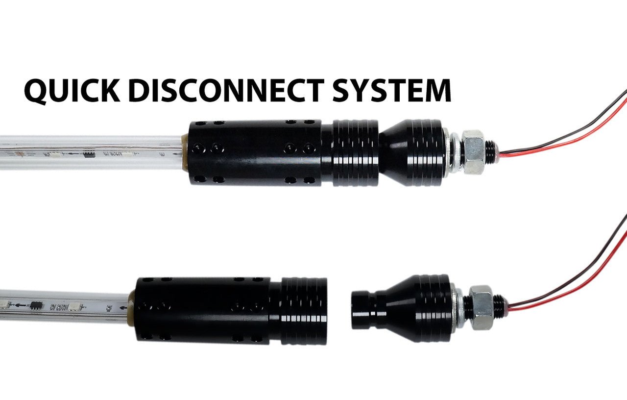 Dual LED Whip Kit Light Off Road Flag Wireless Color Changing - GENSSI Lighting