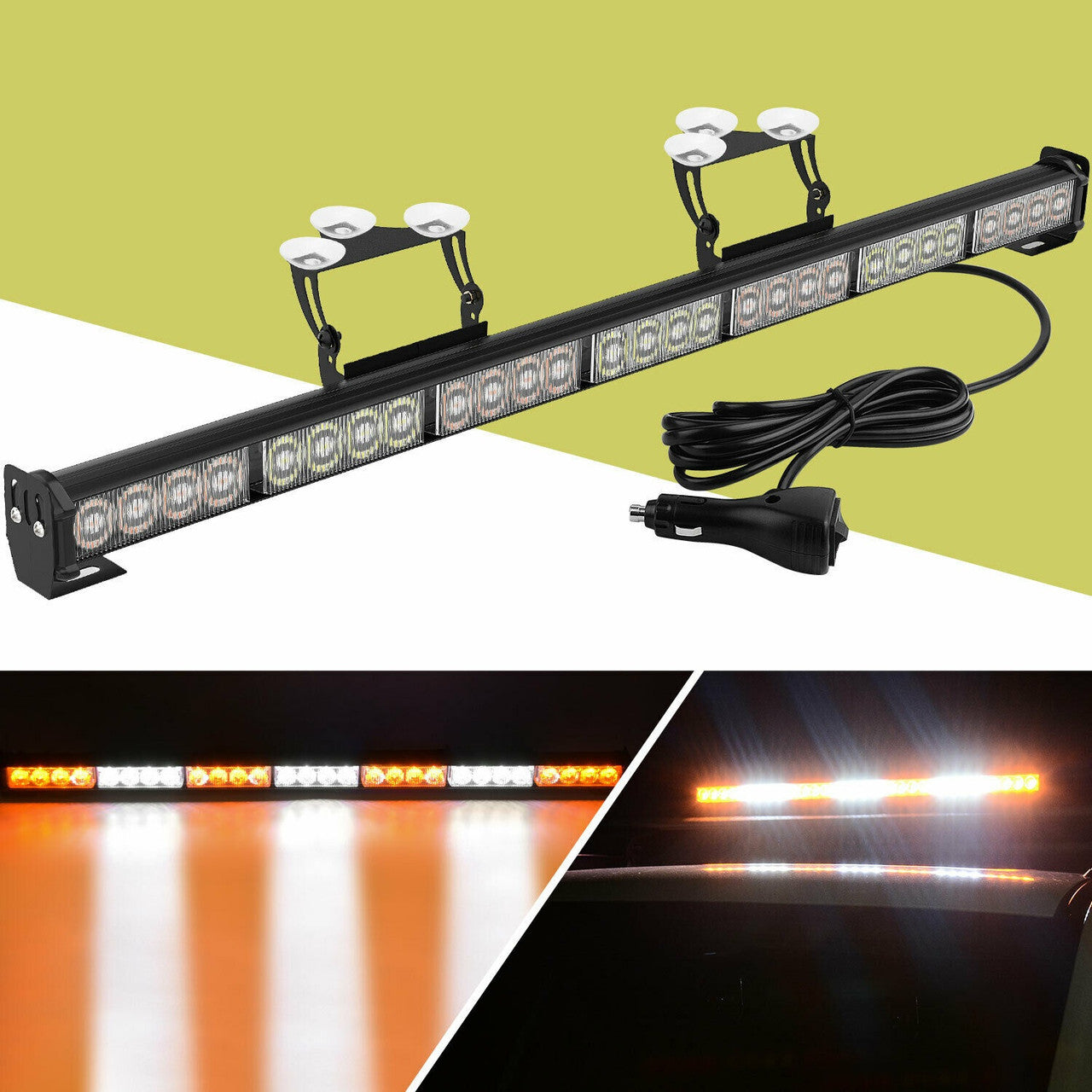 31" Inch 28 LED Emergency Warning Flash Strobe Light Bar Lighting