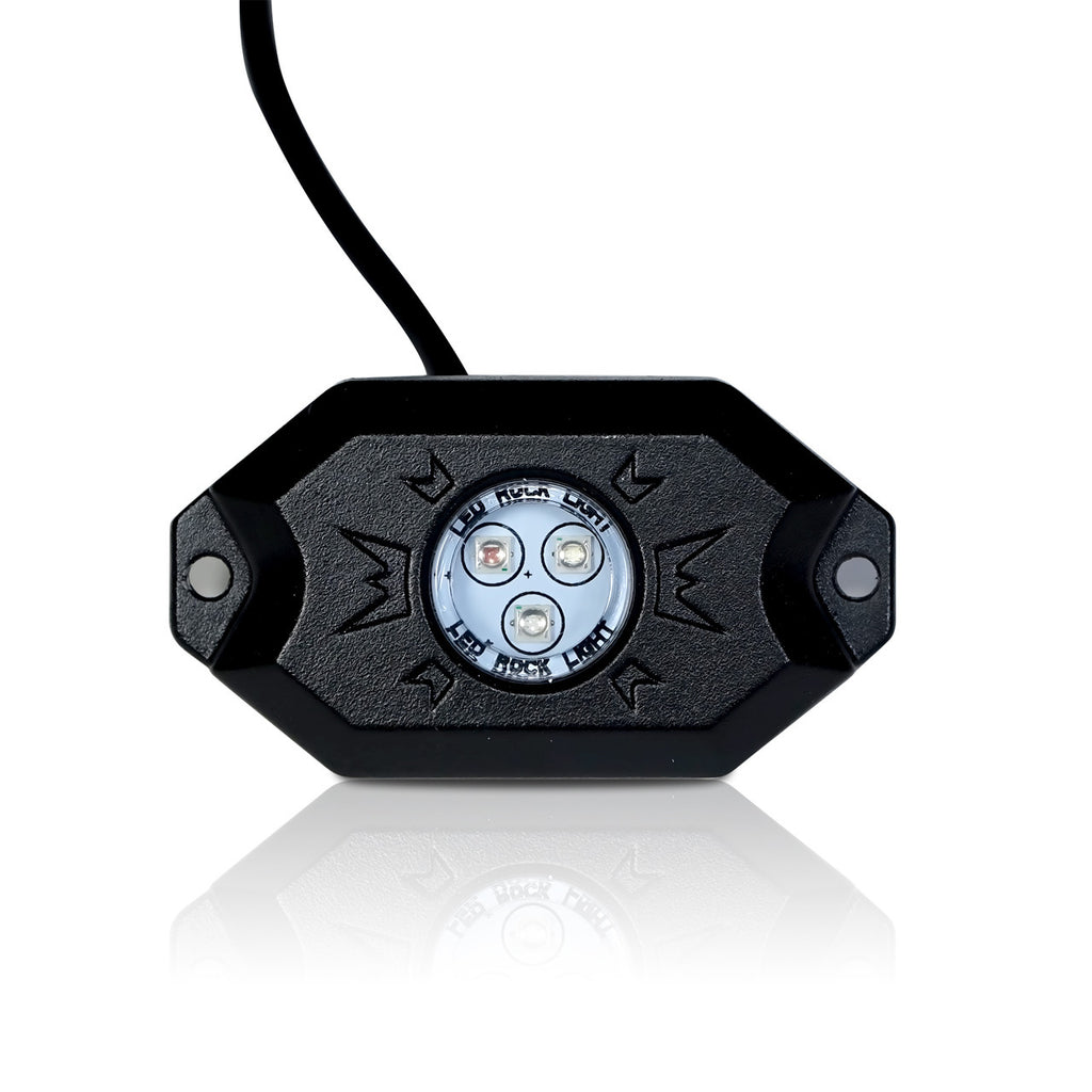 LED Under Body Rock Lights Color with Bluetooth Controller 4x Lighting
