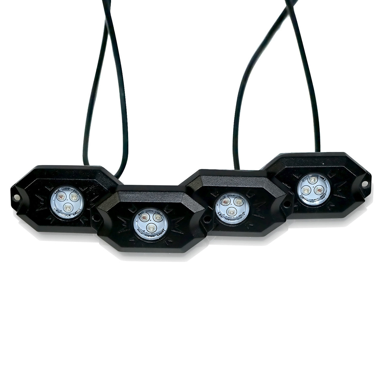 LED Under Body Rock Lights Color with Bluetooth Controller 4x Lighting