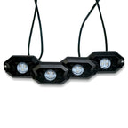 LED Under Body Rock Lights Color with Bluetooth Controller 4x Lighting