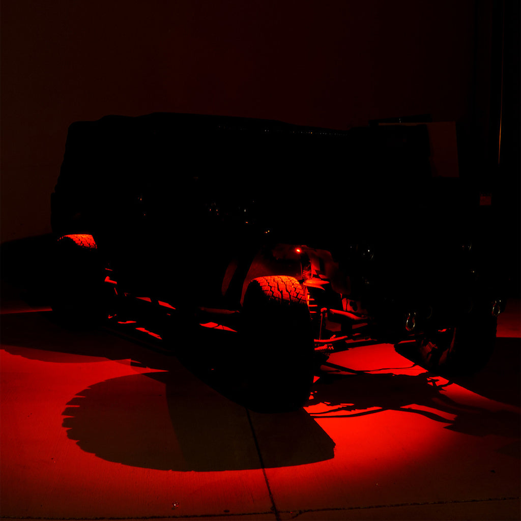 LED Under Body Rock Lights Color with Bluetooth Controller 4x Lighting